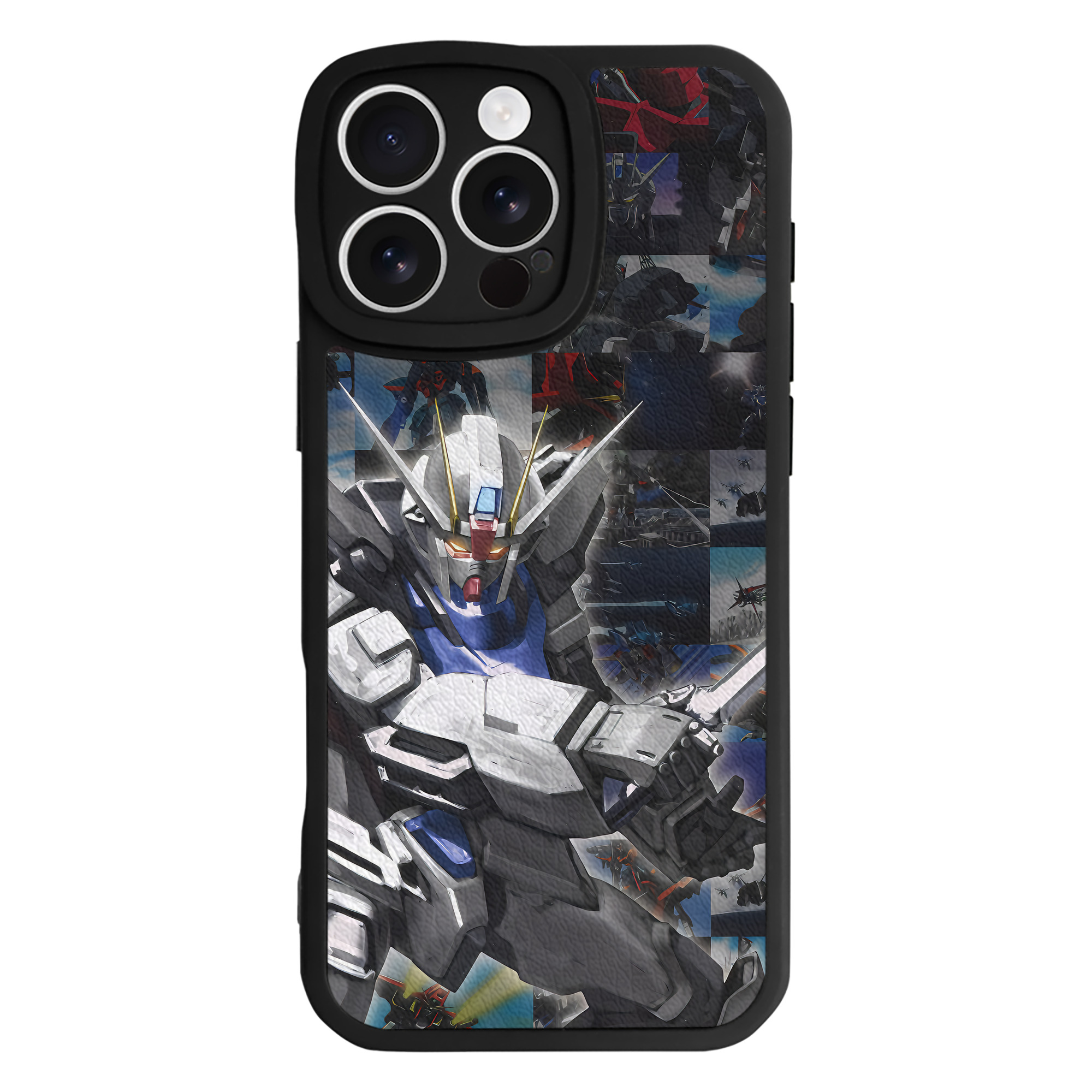 （画像用） 機動戦士ガンダム Mobile Suit Gundam 【iPhone 16シリーズ対応】シリコンスマホケース（レザー調） 材質：シリコン